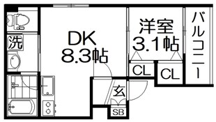 Chaton日新町の物件間取画像